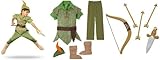 IMAGE OF Disney Store Peter Pan Costume Size S Small 5 6 Including Bow & Arrow + Dagger Accessories Set