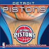 DETROIT PISTONS 2009 NBA Daily Desk 5 x 5 BOX CALENDAR