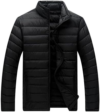 Men's Lightweight Puffer Down Jacket Stand Collar Outwear Coar for Fall Winter