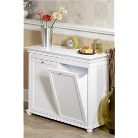 Hampton Bay 26 Inch White Double Tilt - Out Hamper, DOUBLE 26W, WHITE