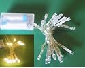***LED-Mini-Lichterkette, Batteriebetrieben, leuchtend in einem warmen Gelb/Goldton***