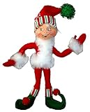Annalee 9-Inch Red Candystripe Elf