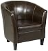Maxfield Mocha Full Bicast Leather Tub Chair
