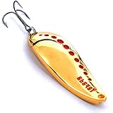 Hisea Long Casting Metal Spoons Spinnerbaits Bleeding Shad Nice Action Hard Spinner Fishing Lures for Bass & Walleye