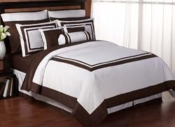 Chocolate Hotel Spa Collection Duvet Comforter Cover 6 piece Bedding Set - King Size