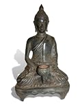 Handmade Antique Style Bronze Buddha Table Statue (Thailand)