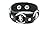 Modern Fantasy Fashion Style Three Stainless-Steel Circle Studded Classical Black Adjustable Length Leather Wrap bracelet