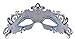 Masquerade Mask Shiny Metal Rhinestone Venetian Pretty Party Evening Prom Mask(Dark blue + Black)