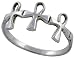 Sterling Silver Polished Ankh Cross Ring