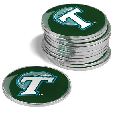 Tulane Green Wave Golf Ball Markers