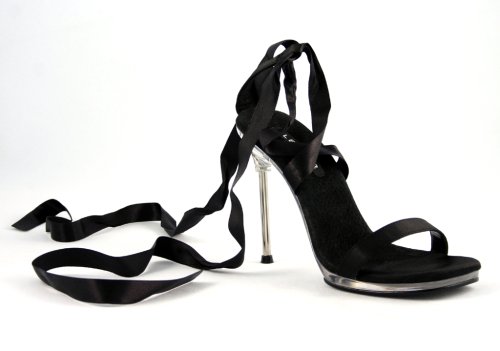 CHIC-14, 4 1/2" Stiletto Heel Ankle Tie Prom or Wedding Sandal in 4 Colors by Pleaser USA Shoes