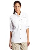 Columbia Women's Bahama Long Sleeve Fishing Shirt (White, Medium)