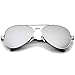 zeroUV - Classic Metal Frame Spring Hinges Color Mirror Lens Aviator Sunglasses 58mm