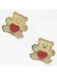 Kids 14K solid gold earrings fancy stud hoop huggie ball fashion dangle swa...