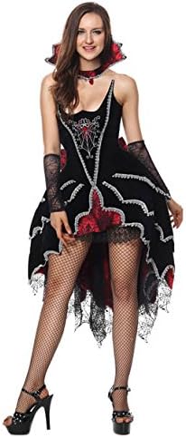 Dumatus Women's Deluxe Dark Webbed Mistress Plus Size Vampire Halloween Costume Black Large/X-Large