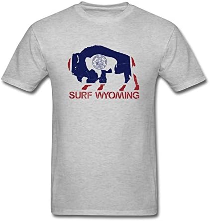 JustLikeSun Men's Surf Wyoming Flag T Shirt