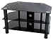 Levv - Glass Stand For Plasma & LCD TV Up To 32" Or 40kg - Black Glass With Black Legs