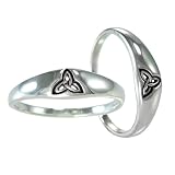 Narrow Sterling Silver Celtic Knot Triquetra Ring (sz 4-15)