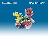 Instant Reef #049 Artificial Coral Reef Aquarium Decoration for Saltwater Fish, Marine Fish Only with Live Rock Aquarium, Coral Reef Tank, Freshwater Aquarium. Gorgeous Corals, Non-Toxic, Easy to Clean. Reef Aquarium at Saltwater Fish Only Tank costs