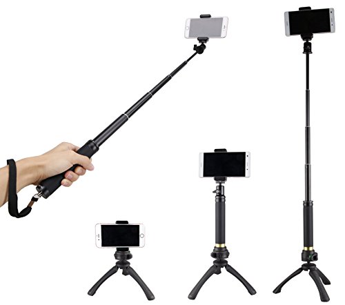Fotopro Mini treppiede Imposta selfie Stick, adattatore del telefono cellulare,...