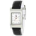 Tommy Hilfiger Women's 1780566 Crystal Reversible Black and White Leather Strap Watch