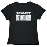 T-Shirt Womens Black " The person wearing this T-SShirt is a Gastroenterologist " Occupations Large
