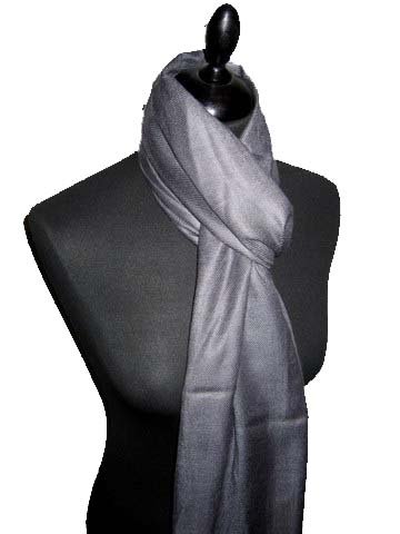 Pashmina Scarf Shawl Wrap Throw Silver