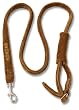 Luxury Velvet Leash Brown with Paw Prints