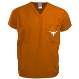 NCAA Texas Longhorns Burnt Orange Scrub Top (Medium)
