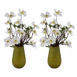 Uttermost Dogwoods of Spring Vase in Green - Set of 2 50963 by 