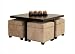 Dorel Home Products Club Table with 4 Ottomans