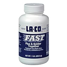 LA-CO Fast 50/50 Premium Grade Flux and Solder Combination, 1 lbs