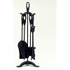 Traditional Durable Cast Iron 22" Black Companion Set
