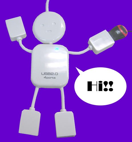 Cover image : 卓上にも可愛さを！ ぶらんぶらん人形USBハブ4ポート U-10