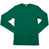 American Apparel - Baby Rib Fitted Long Sleeve T-Shirt, Kelly Green, L