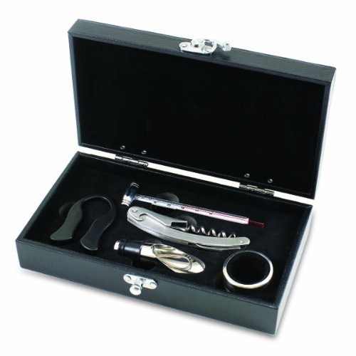 Picnic Time Syrah 5-Piece Wine Accessory Set in Black Gift Box