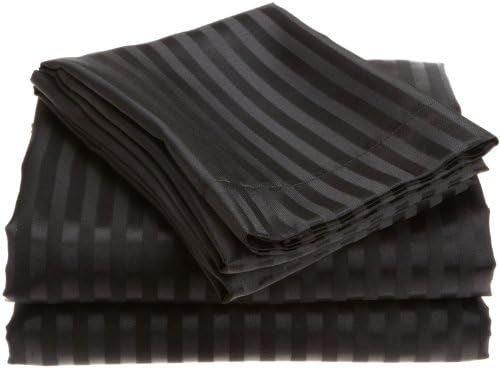Deluxe Hotel Bedding, Premier Sateen Twin Sheet set, Black