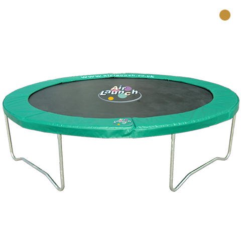 Childrens Toyshop  Third Party New : Air Launch® Gold 14ft Trampoline Pack FREE: Delivery | Ladder | Weather Cover | Shoe Bag | Fix Kit