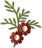 Sizzix Bigz BIGkick/Big Shot Die By Basic Grey Figgy Pudding Branch W/Leaves & Flower