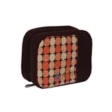 Retro Accessory Case - Apricot/Chocolate