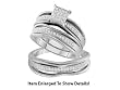 Stunning Micro Pave 10K. White Gold 3 Pc. Genuine Diamond Wedding Set for Him and Her