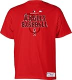Los Angeles Angels of Anaheim Youth Red Wordmark Tee - Small (8)