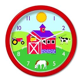 Olive Kids Country Farm Red Clock
