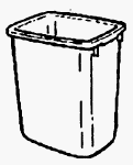 Wastebasket Blue Frost, 36 Qt