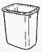 Kitchen & Housewares : Wastebasket Blue Frost, 36 Qt
