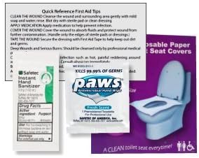 American Dream Brigade Public Rest Room Kit in Vinyl Wallet 16508-3, 3 Count