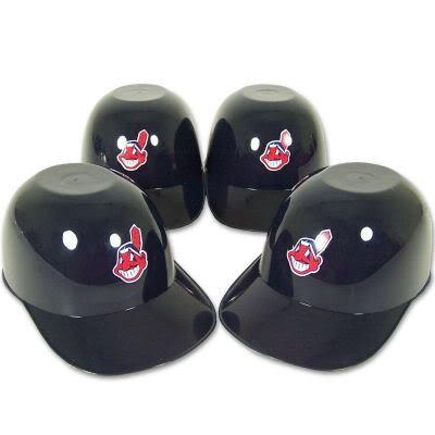 Cleveland Indians Batting Helmet Ice Cream Snack Bowls 6 pack