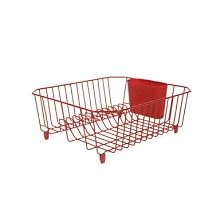 Rubbermaid L3-6008-M5 Antimicrobial Small Dish Drainer, Red