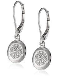 ELLE Jewelry Micro Pave Cubic Zirconia Lever Back Earrings