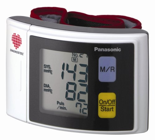 Panasonic EW3003W Diagnostic Wrist Blood Pressure Monitor with DFT Inflation ( White)
